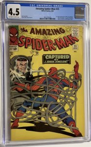 The Amazing Spider-Man #25 (1965) CGC Graded 4.5