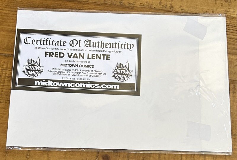 Deadpool Versus The Punisher #1 Signed By Frank Van Lente COA Marvel