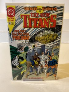 New Titans #81  1991  9.0 (our highest grade)  War of the Gods!