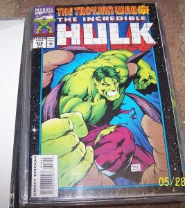 incredible hulk comic # 416 STAR JAMMERS     trojan war pt 4 DEATH OF TRAUMA