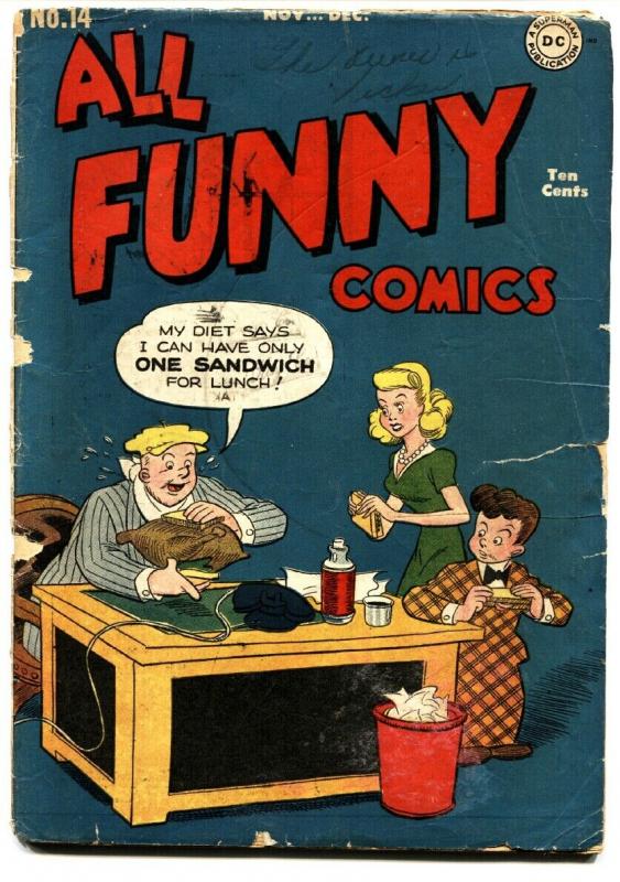 ALL FUNNY COMICS #14 1946-comic book GENIUS JONES Golden-Age DC