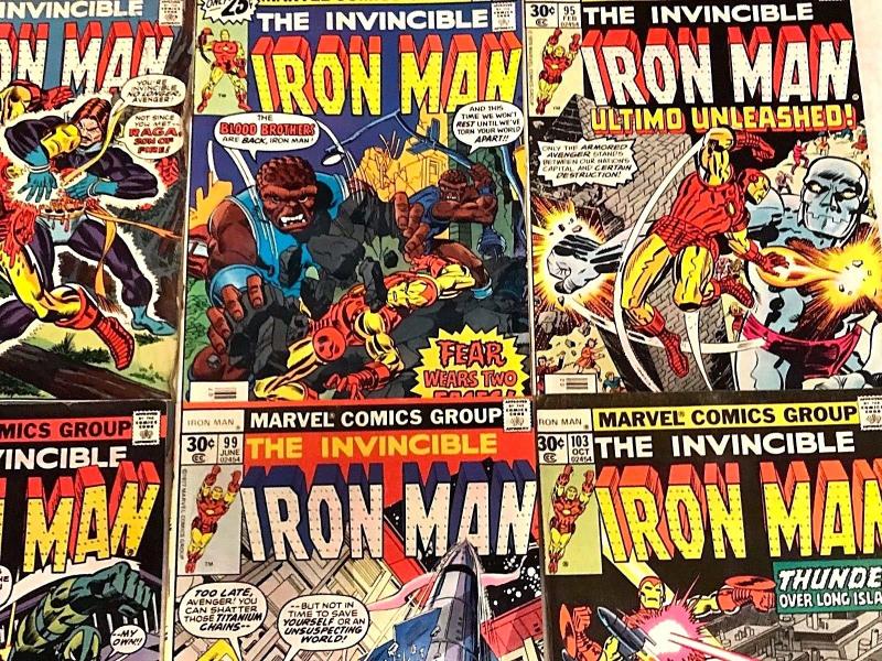 INVINCIBLE IRON MAN#48-117 VG-VF LOT 1972-77(17 BOOKS) MARVEL BRONZE AGE COMICS