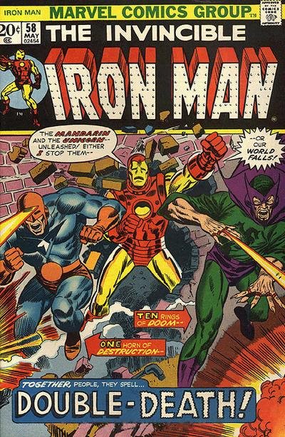 Iron Man #58 (7.5) 1973 stock photo Bronze Age Marvel