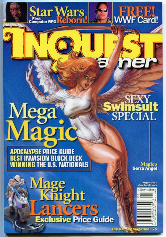 INQUEST #76, NM, Joseph Linsner, Serra Angel, Dawn, sealed w/ Star Wars Jedi pk