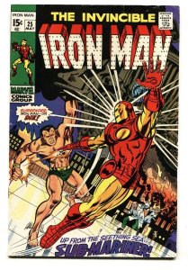 IRON MAN #25 Marvel comic book SUB-MARINER-1969 