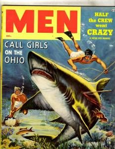 Men Magazine Atlas Comics December 1954 Call Girls On The Ohia Shark Leone C JK1