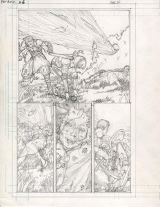 Katana #6 pg 5 DC New 52-Justice League Original Penciled art by ALEX SANCHEZ