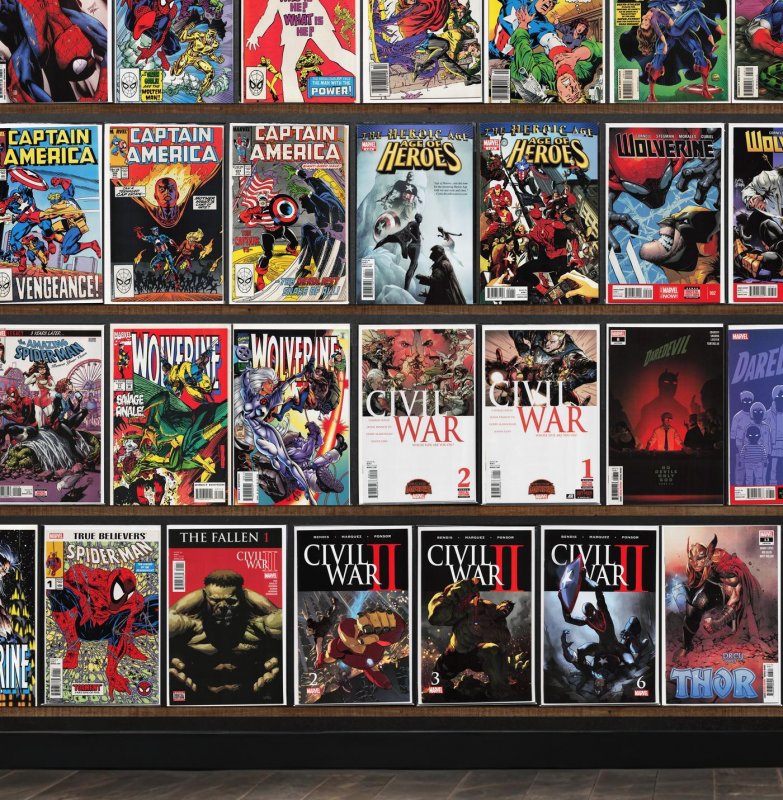 Huge Lot 130+ Comics with Captain America, Wolverine, Spider-Gwen & More!