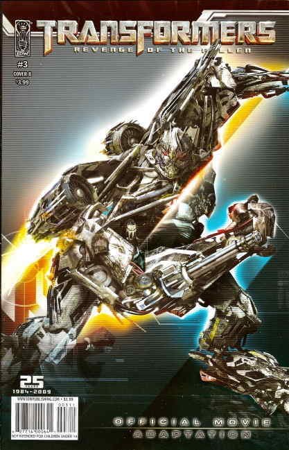 Transformers: Revenge of the Fallen Official Movie Adaptation #3B VF ; IDW