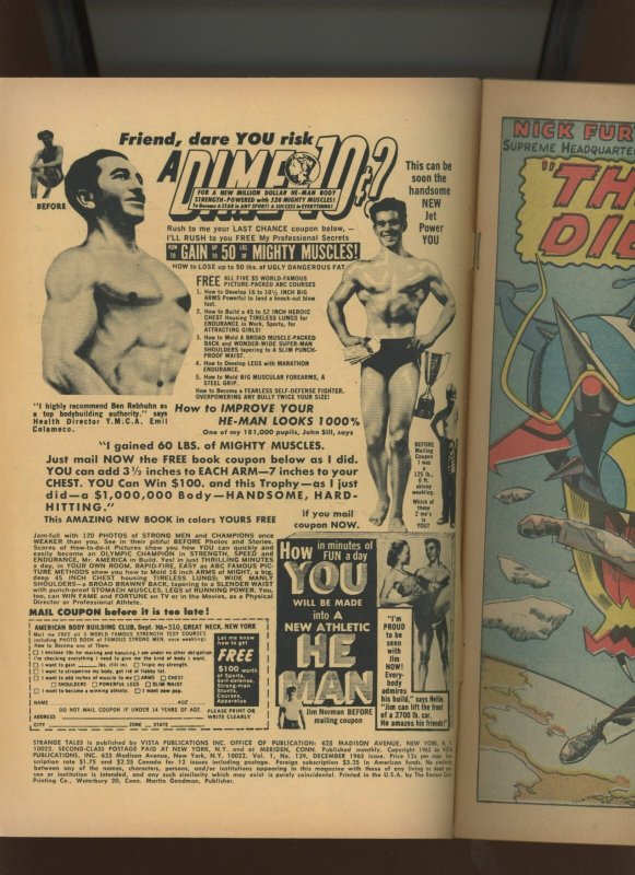 (1965) Strange Tales #139: SILVER AGE! WE COMBINE SHIPPING! (4.0)