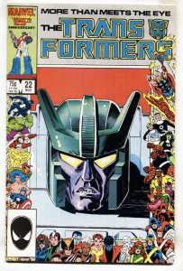 TRANSFORMERS #22--comic book--1987--Marvel--1st Stunticons--VF-