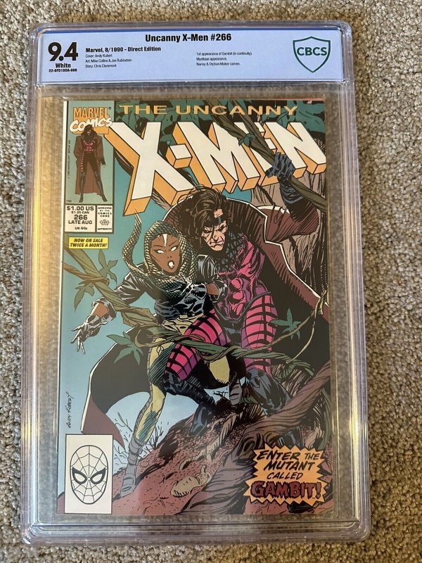 UNCANNY X-MEN #266 CBCS 9.4 WP (Marvel 1990) 1st Appearance GAMBIT AC