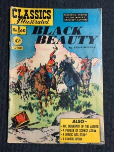 1949 CLASSICS ILLUSTRATED Black Beauty by Anna Sewell #60 G/VG 3.0