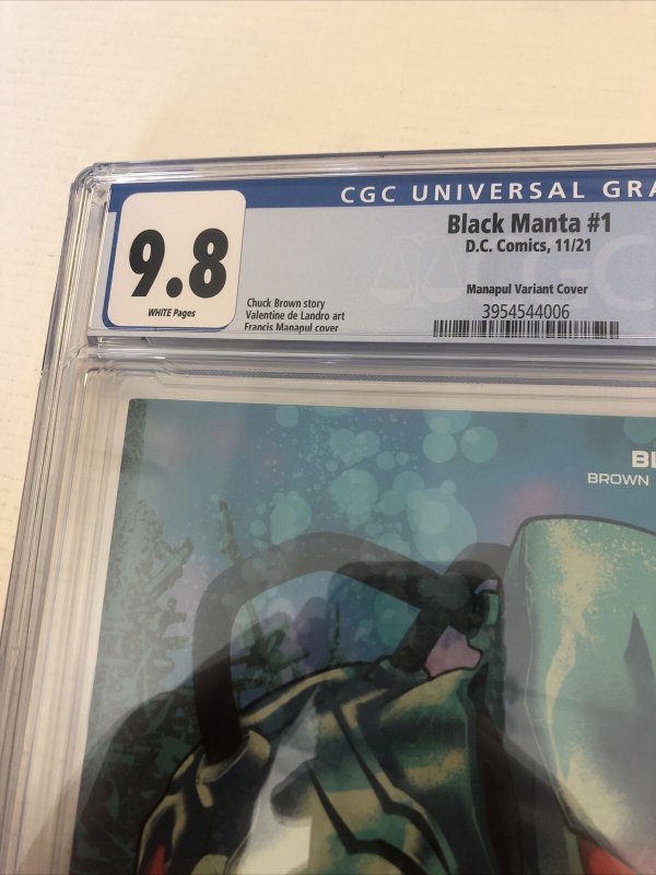 Black Manta  (2021) #1 (CGC 9.8) Manapul Variant Cover Census 4!