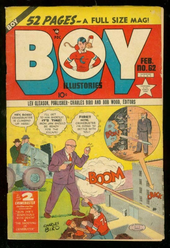 BOY COMICS #62 1951-CHARLES BIRO-DEATH ISSUE VG/FN