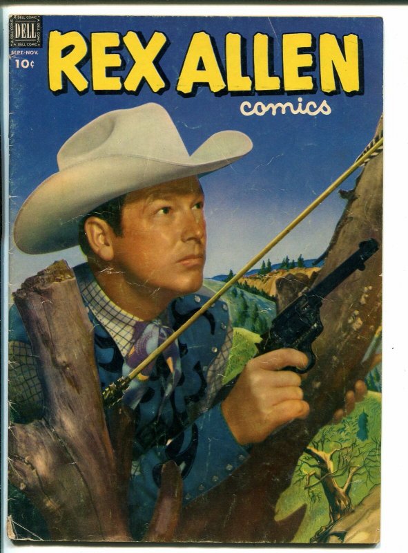 REX ALLEN #6-1952-DELL-PHOTO BACK AND FRONT COVER-B-WESTERN STAR-vg