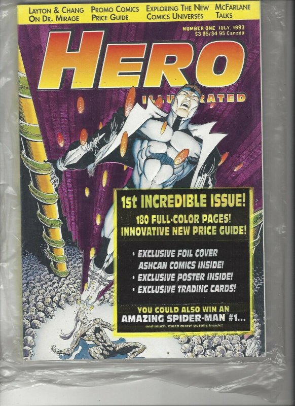 HERO ILLUSTRATED MAGAZINE # 1 JULY 1993 SEALED MINT