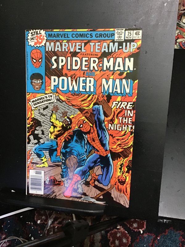 Marvel Team-Up #75 (1978) Spider-Man and Luke Cage Hero for hire!  VF/NM