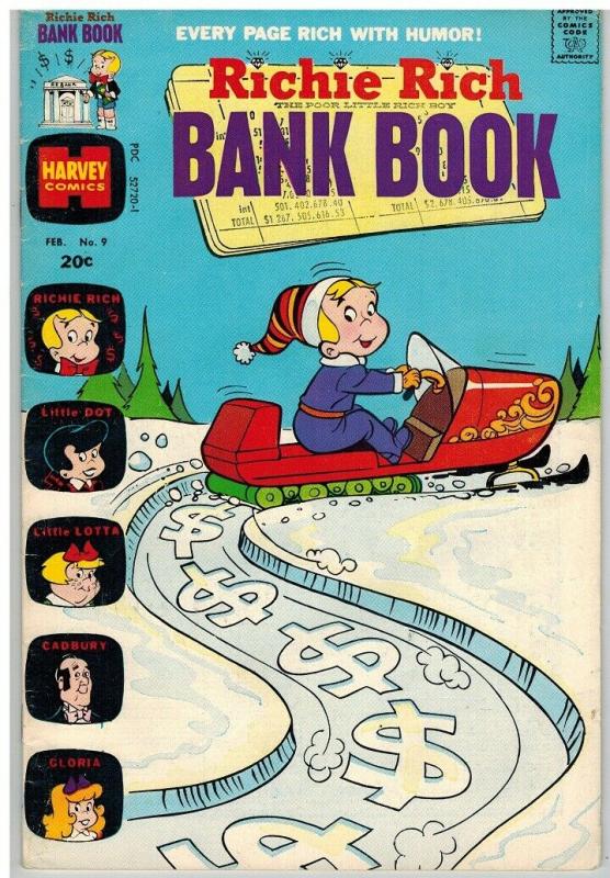 RICHIE RICH BANK BOOKS (1972-1982) 9 VG Feb. 1974 COMICS BOOK