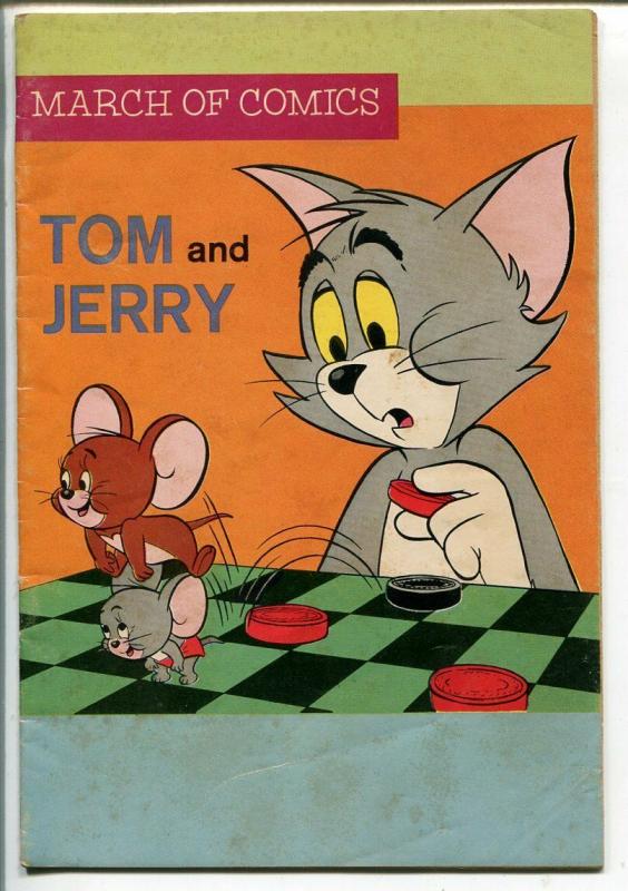 MARCH OF COMICS #295 1966-K.K. PUBS-TOM AND JERRY-CHECKERS PLAYING-vg