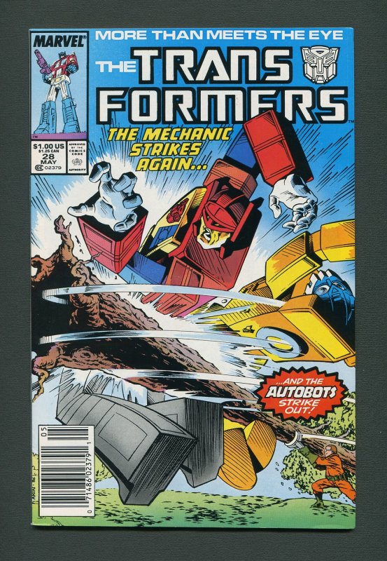 Transformers #28  / 8.0 VFN  Newsstand   May  1987