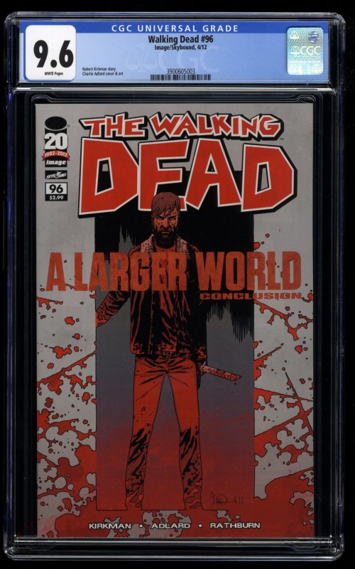 Walking Dead #96 CGC NM+ 9.6 White Pages