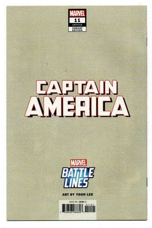 CAPTAIN AMERICA #11 (2019) YOON LEE | BATTLELINES | TRADELESS VIRGIN