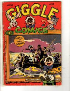 Giggle Comics # 30 VG/FN Funny Animal Washington Crossing Delaware Cover JL1