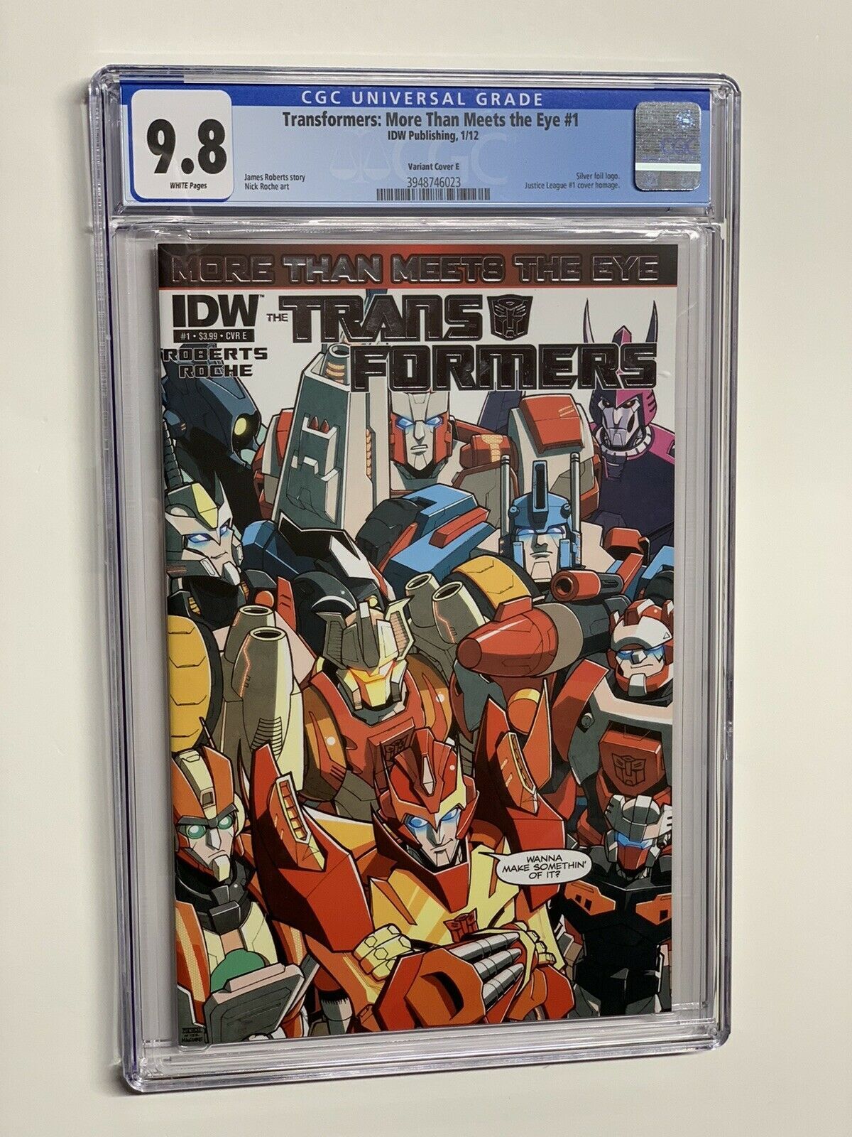 Transformers more than meets the eye 1 cgc 9.8 variant cover e