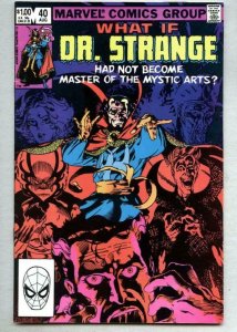 WHAT IF #40, NM-, Dr Strange, Dormammu, Mordo, Mystic, 1977 1983, Marvel