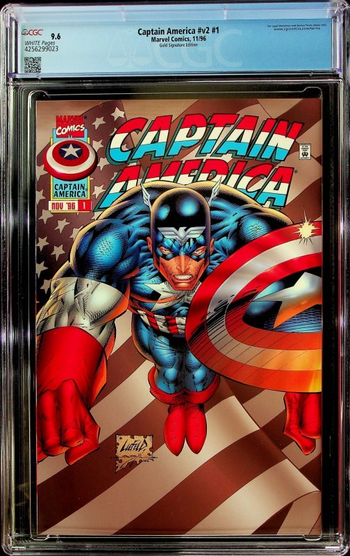 Captain America #1 Variant Cover (1996) - CGC 9.6 - Cert#4256299023