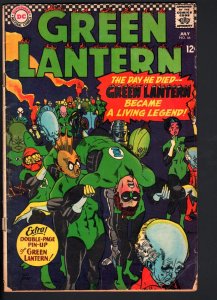 GREEN LANTERN #46 1966-DC COMICS-GIL KANE COVER-DC SILVER AGE