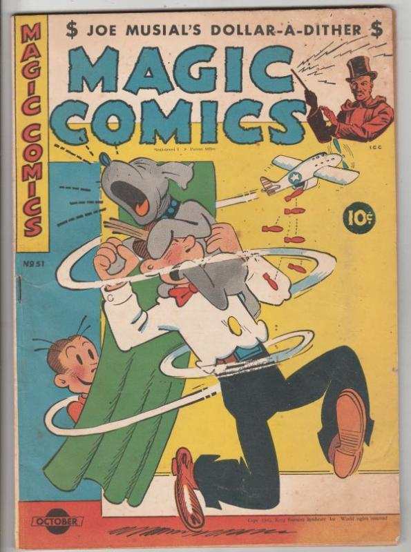 Magic Comics #51 (Oct-43) FN- Mid-Grade Blondie and Dagwood, Mandrake The Mag...