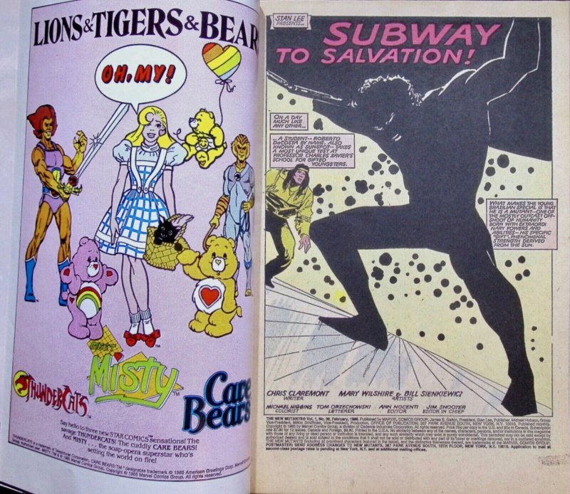 NEW MUTANTS Comic Issue 36 — Barry Windsor-Smith Cover 1986 Marvel Universe VF