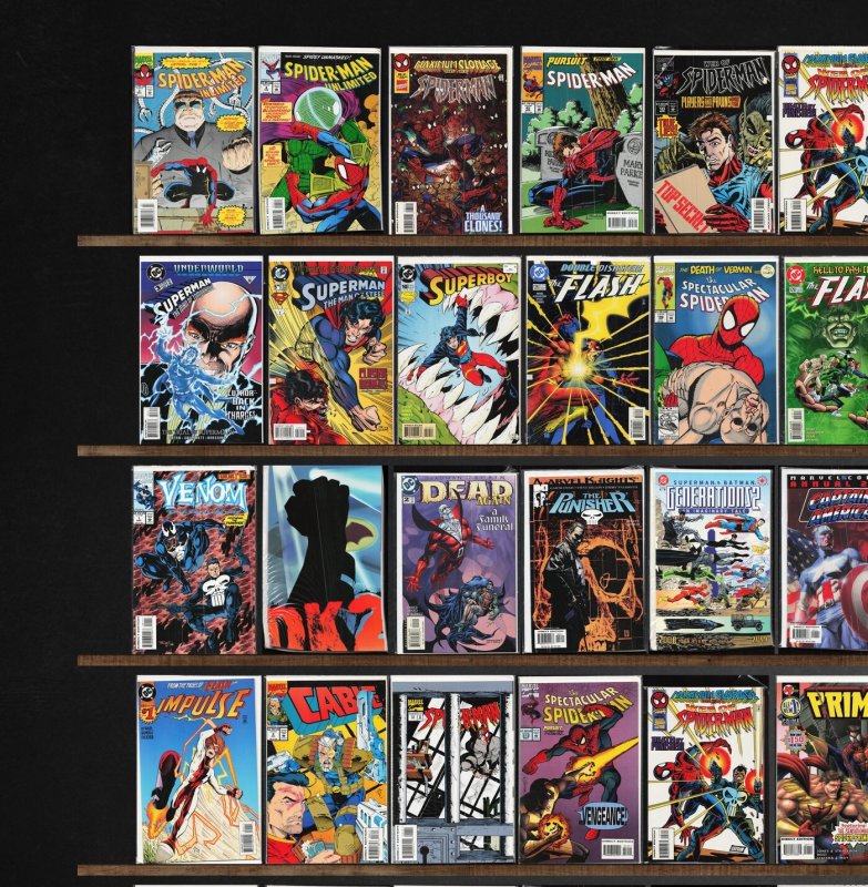 Huge Lot 140+ Comics with The Flash, Cable, X-Man, Resurrection Man & More!