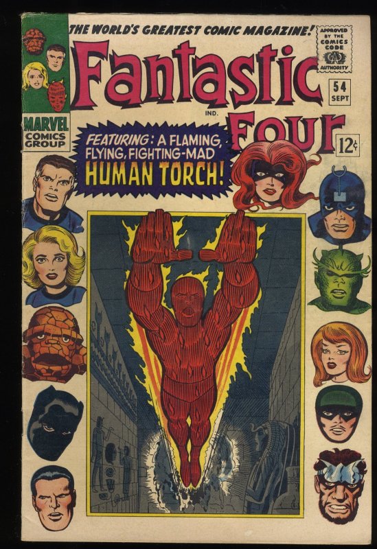 Fantastic Four #54 FN 6.0 3rd Appearance Black Panther! Evil Eye!