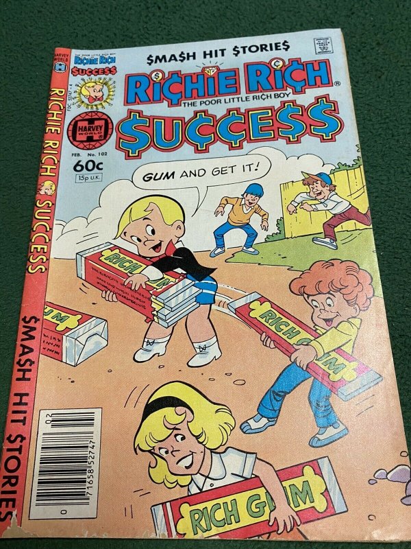 Richie Rich Success Stories No 102 : 1970s Gum And Get It Cover