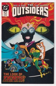 The Outsiders #21 July 1987 DC Mike Barr Jim Aparo Batman