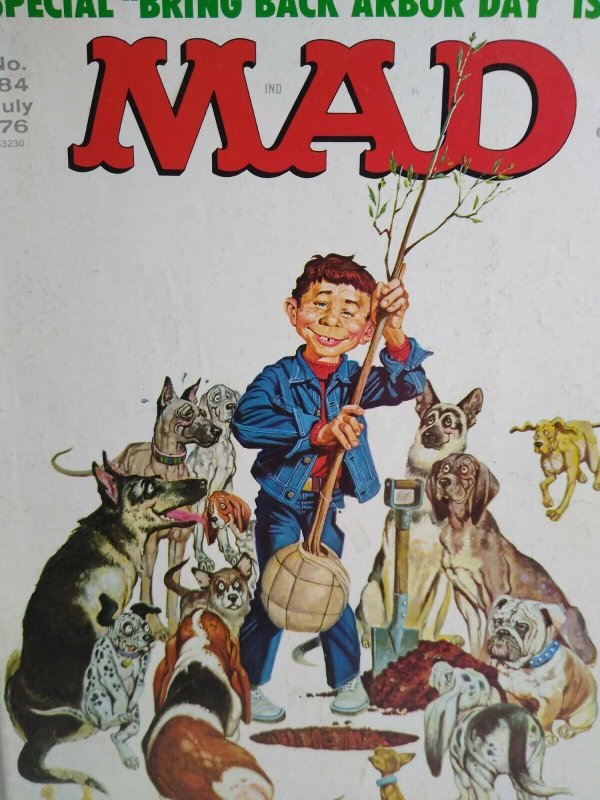 MAD Magazine July 1976 No 184 Arbor Day Issue Various Dogs Comic Gift For Dad