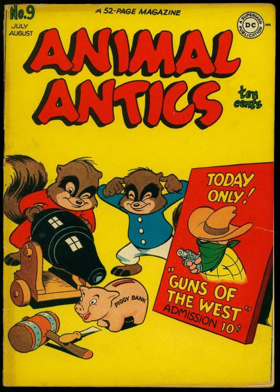 Animal Actics #9 1947- Raccoon Kids- Presto Pete- DC Funny Animals VG-