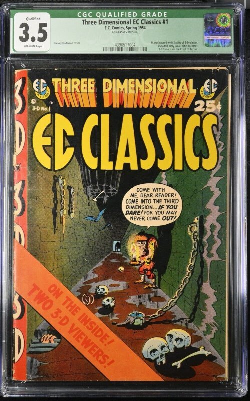 E.C. Comics Three Dimensional EC Classics #1 CGC 3.5