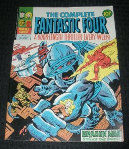 1977 The Complete FANTASTIC FOUR #2 FVF 7.0 UK Weekly vs Dragon Man