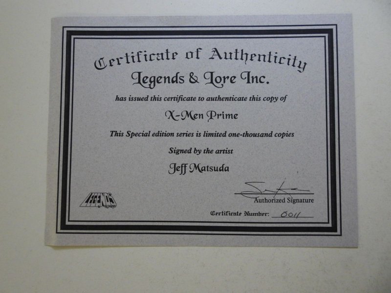 X-Men: Prime (1995) VF Condition Signed w/ COA! VF+ Condition