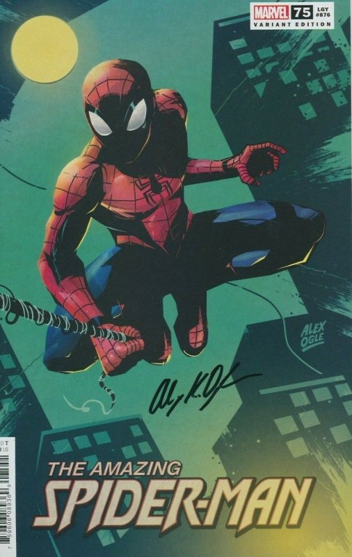 THE AMAZING SPIDERMAN #75 VARIANT SIGNED BY ALEX OGLE MARVEL COMICS 2021 EB204 