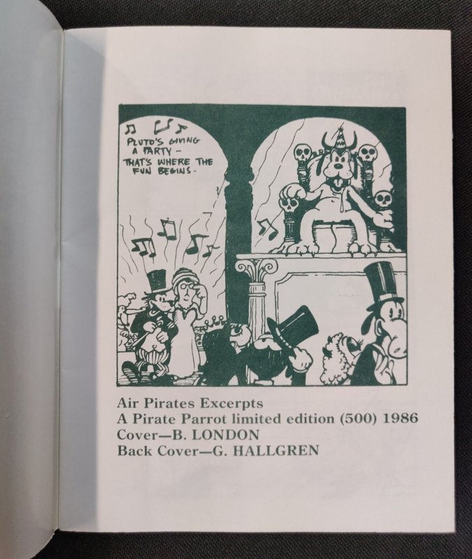 RARE Air Pirates Excerpts Mini Comic - Bobby London Cover. Ltd 500 (7/7.5) 1986