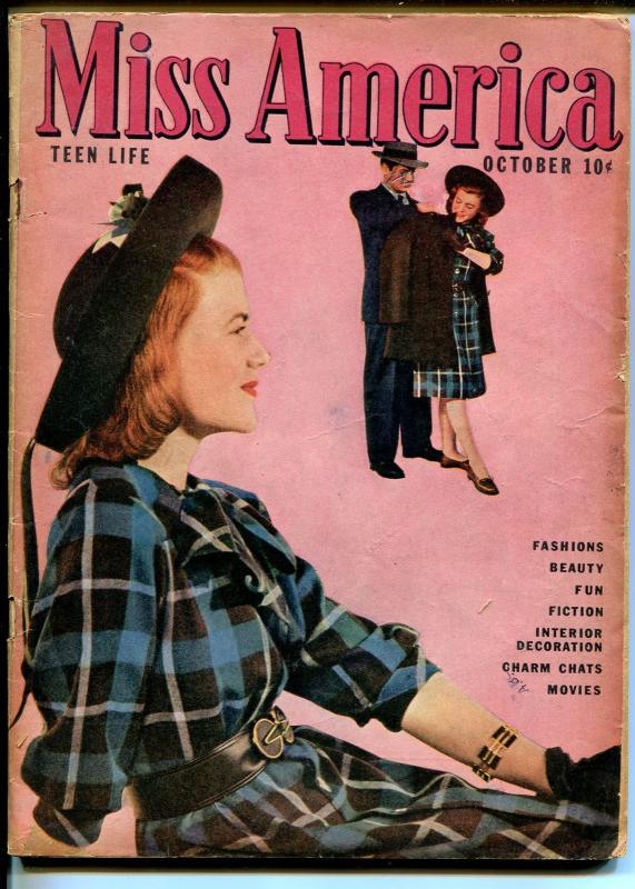 MISS AMERICA VOL 4 #6 10/1946-ATLAS-PATSY WALKER-10¢ COVER PRICE-RARE-vg