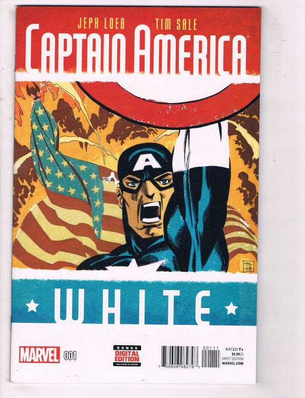 Lot Of 3 Captain America White Marvel Comic Books # 1 3 4 Tim Sale Jeph Loeb J64