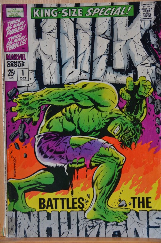 The Incredible Hulk Annual #1 (1968) Key Issue!! Battles the Inhumans!