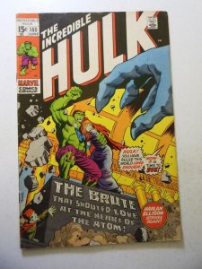 The Incredible Hulk #140 (1971) VG+ Condition cf detached at 1 staple