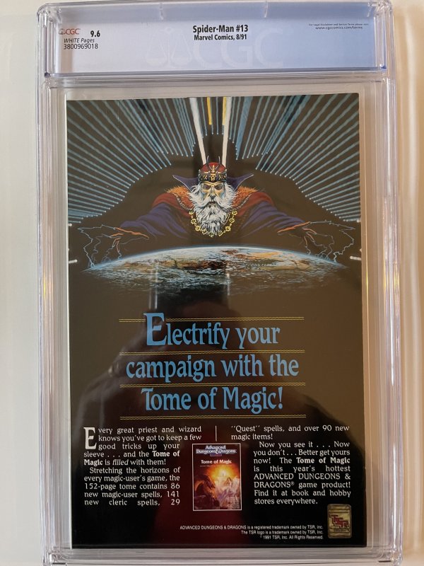 Spider-Man #13 CGC 9.6 Todd McFarlane Marvel Comics 1991